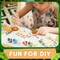 24-Pack Safari Party Favor Jungle Craft Kits – DIY Wooden Animal Painting & Coloring Crafts for Wild Animal Birthday Goodie Bags, Gifts, and Prizes